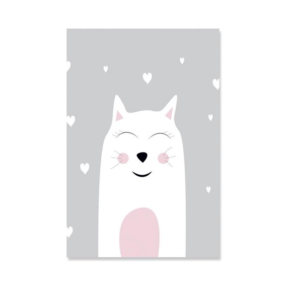 Cute Cartoon Nursery Cat Poster -Image by Shutterstock