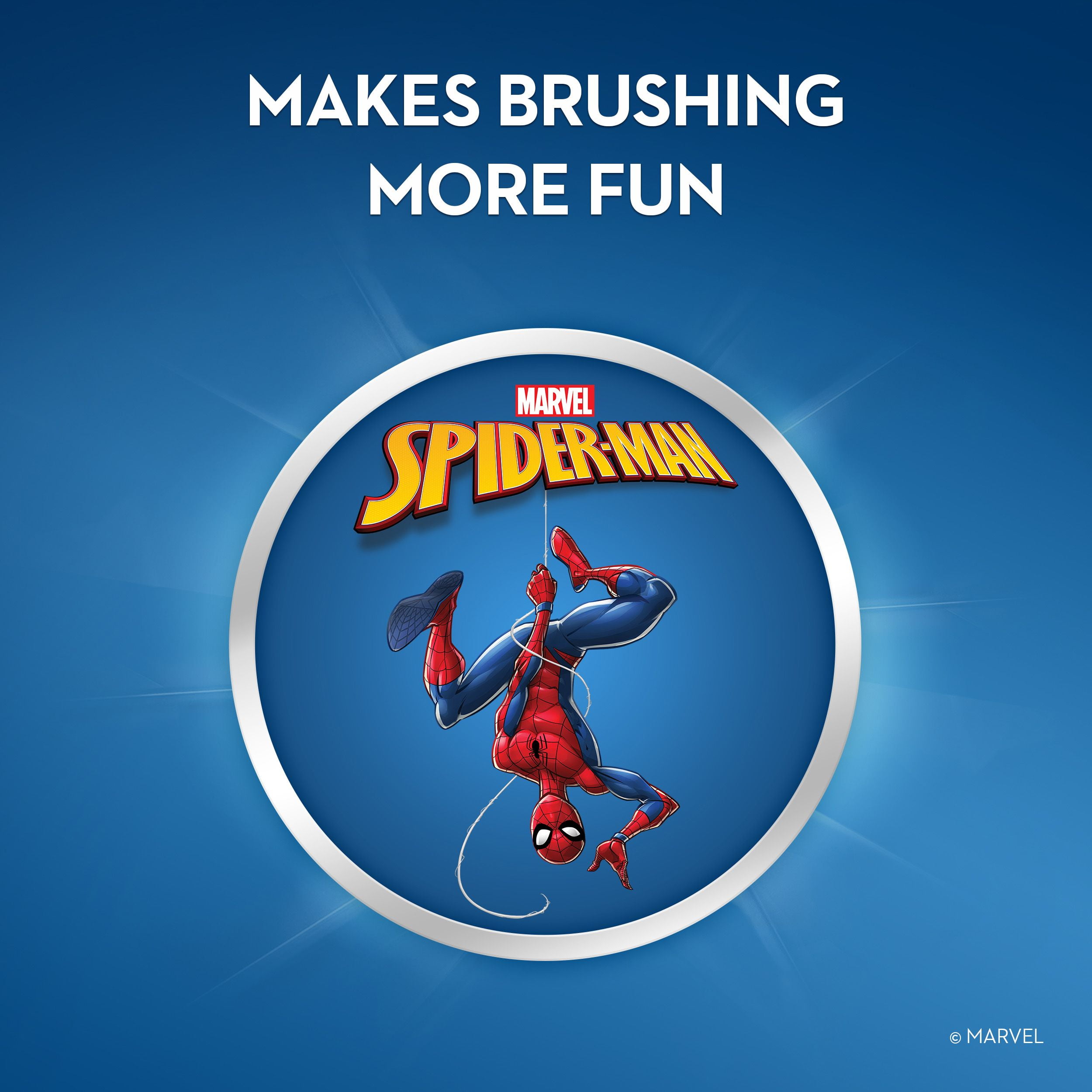 Brosses à dents manuelles pour enfants Oral-B mettant en vedette les personnages du film Spiderman de Marvel, souple, pour enfants et tout-petits de 3 ans et plus 2 unités