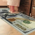 thumbnail image 4 of 100 Dollar Bill Non-Slip Area Rug Door Mat One Hundred Dollar Money Bath Mat Home Decor Carpet Runner, 4 of 9