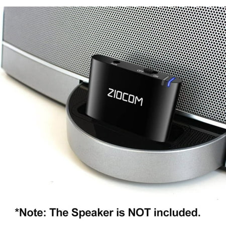ZIOCOM 30 Pin Bluetooth Adapter Receiver for Bose iPod iPhone SoundDock and Other 30 pin Dock Speakers with 3.5mm Aux
