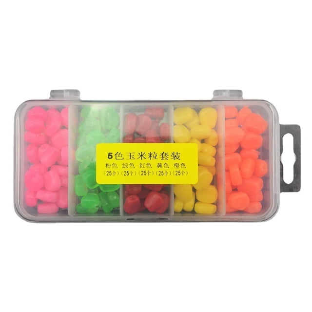 125 Uds. Cebo Falso Sumergible Grano Maíz Simulado Cebo Luya Multicolor Equipo Pesca Con Cebo Luya