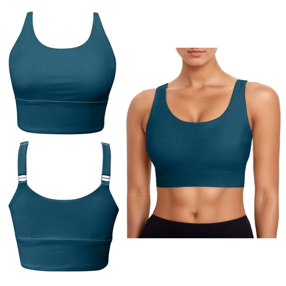 Bikini Tops for Women Padded High Neck Sports Bra Adjustable Spaghetti Straps Swimwear Top Tankini Tops for Women