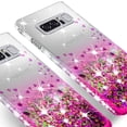 thumbnail image 5 of Compatible for Samsung Galaxy Note 8 Case, with [Temper Glass Screen Protector] SOGA Diamond Glitter Liquid Quicksand Cover Cute Girl Women Phone Case [Clear/Pink], 5 of 6