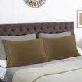 thumbnail image 5 of Unique Bargains 2-Piece Soft Microfiber Pillowcases, Queen, Brown, 5 of 8