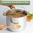 thumbnail image 2 of Stainless Steel Stock Pot, Encapsulated Induction Ready Cooking Pot with Glass Lid, Oven Safe, Dishwasher Safe Soup Pot, 20-Quart, 2 of 7