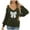Green, variant on Rutainlusire Womens Trendy Comfy Bow Printed Sweaters Blouses Women's Casual Fashion V-Neck Bow Long Sleeved Off Shoulder Loose Pullover Sweater