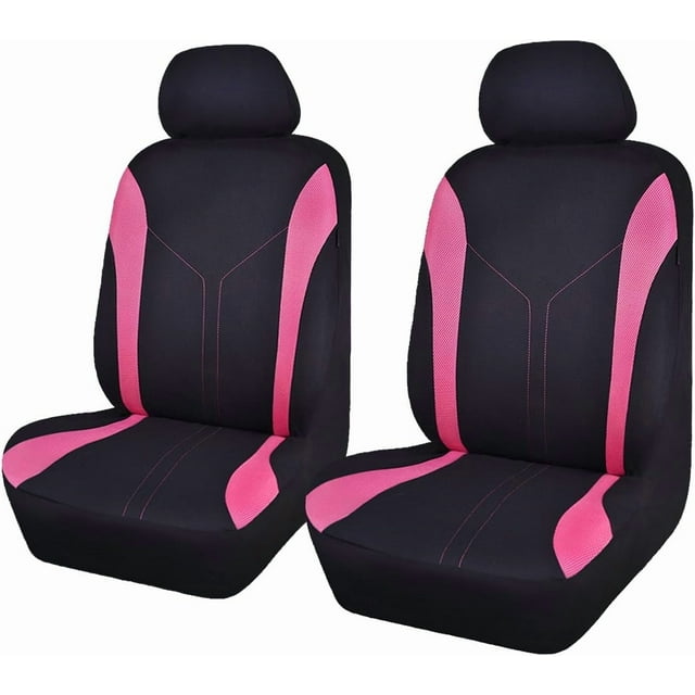 Car Seat Covers Front Seats and Rear Bench Air Mesh Fabric Rear Bench Split Polyester Easy Installation SUV CAR Woman Lady Femal ( Mint Full Set)