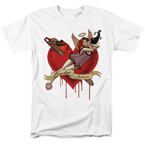 Batman Perfect Angel S/S Adult 18/1 T-Shirt-White