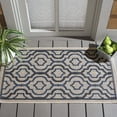 thumbnail image 2 of Safavieh Courtyard Bayon Geometric Indoor/Outdoor Area Rug, Beige/Navy, 2' x 3'7", 2 of 12