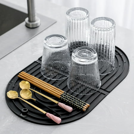 

XINHUADSH Drain Pad Eco-friendly Heat Insulated Pot Holder Drying Pad High Toughness Excellent for Household