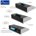 thumbnail image 5 of Awoco 36 Inch Stainless Steel Under Cabinet 6 Speeds 900 CFM Range Hood with Tempered Glass Touch Panel, 5 of 7