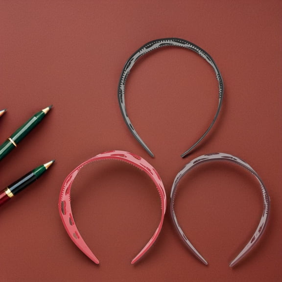 HEATSHAKING 3Pcs Wide Heart Headbands with Nonslip Grip Assorted Colors Fashion Hairbands for Special Occasions