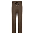 thumbnail image 2 of Angala Big Boys School Pants Tapered Leg With Pockets And Drawstring Fall Casual Boys Baggy Pants Size 11-12 Years Coffee, 2 of 7