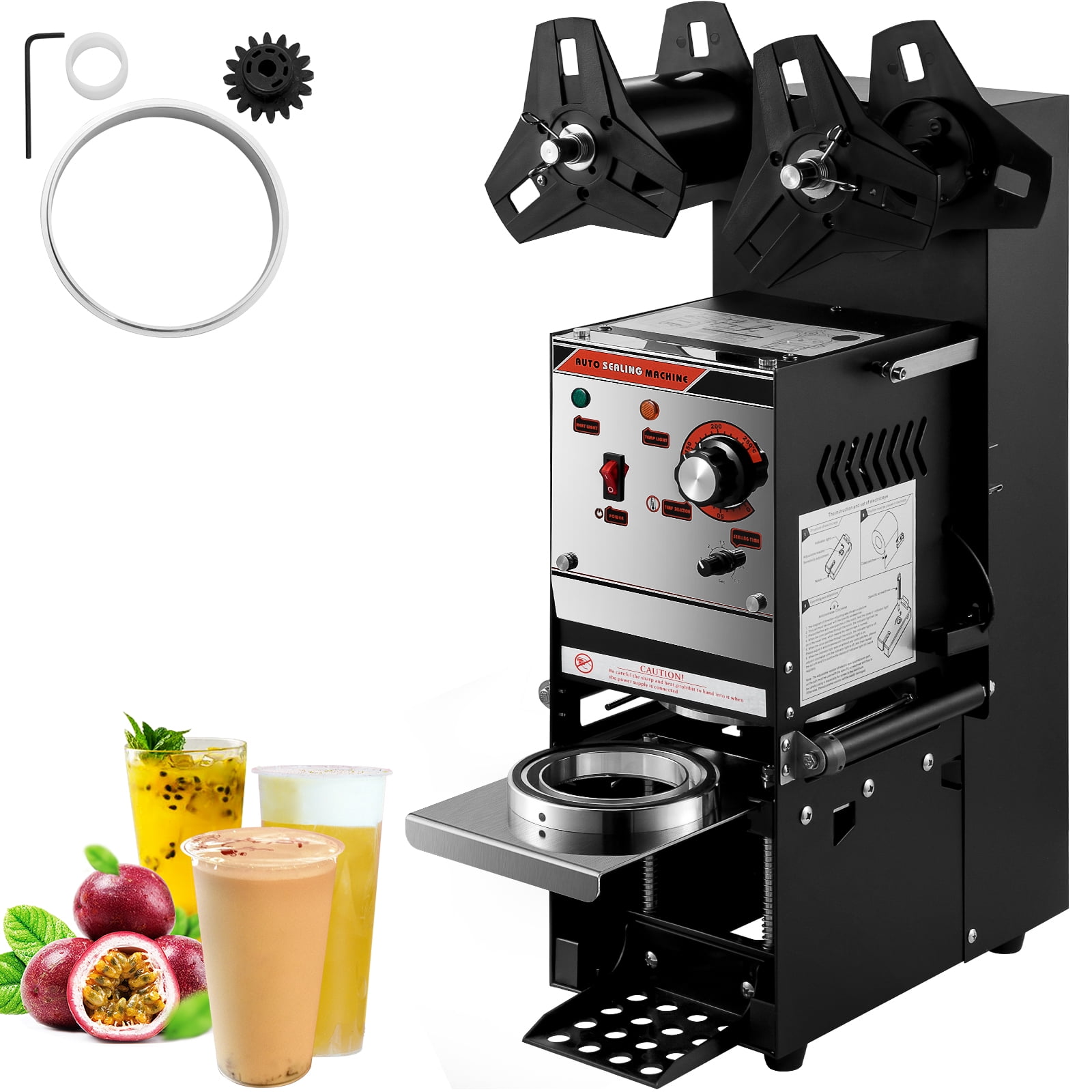 VEVOR Manual 180mm Tall Cup Sealer Boba Tea Sealing Machine 300500