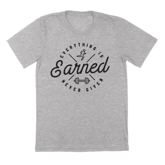 Earned Humor Graphic Sport Grey Mens T-Shirt