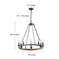 thumbnail image 3 of LNC 8-Light Farmhouse Wagon Wheel Chandelier for Kitchen Island, 3 of 6
