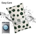 thumbnail image 6 of Zufioo Abstract Green Polka Dot Print Double-Sided Throw Pillow Cover, Pillow Protector Home Decor - With Hidden Zipper, Suitable for Bedroom, Living Room, Car Interior-16"x24", 6 of 6