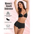 thumbnail image 4 of 3Pack Women's High Waisted Panties Moderate Tummy Control Shapewear Panties Stretch Lace Briefs for Women, 4 of 7