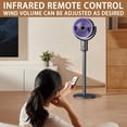 thumbnail image 5 of USB Rechargeable Floor Fan, Purple Oscillating Quiet Cooling Fan, Adjustable rate Standing Fan, Portable Low Noise Air Circulator for Home Bedroom Office Outdoor Camping Summer Use, 5 of 14