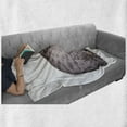 thumbnail image 5 of Cat Soft Flannel Fleece Throw Blanket, Grey Tabby Side Profile on a Plain Background, Cozy Plush for Indoor and Outdoor Use, 50" x 60", Taupe Dimgray, by Ambesonne, 5 of 5