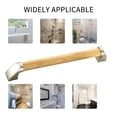 thumbnail image 2 of Bathroom Grab Bar Toilet Shower Bathtub Handicap Support Balance Grab Bar Zinc alloy Pine Wood Non-slip Rubber Safety Rail, 2 of 8