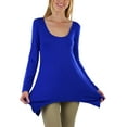 thumbnail image 4 of ToBeInStyle Women's Classic Long Sleeve Longline Top, 4 of 7