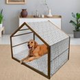 thumbnail image 2 of Soccer Pet House, Cartoon Funny Football Numbers Pattern of Smiling Digits Sports and Theme, Outdoor & Indoor Portable Dog Kennel with Pillow and Cover, 5 Sizes, Multicolor, by Ambesonne, 2 of 4