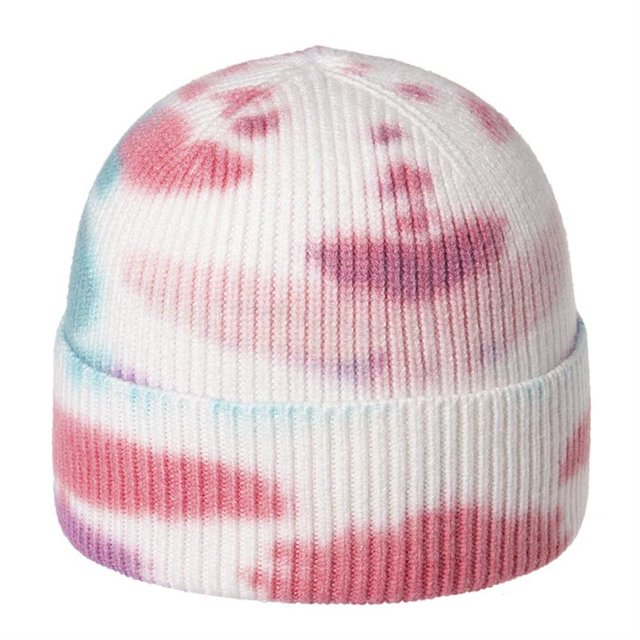 Guardurnaity Moda Streetwear Hip Hop Caps Winter Warm Knitted Hat Tie Dye Print Warm para mujeres niñas Sombreros Numero 3 Guardurnaity AP007361-03