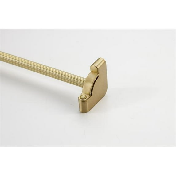 Zoroufy 01813-03874 48 in. Heritage Fluted Tubular Stair Rod Set Extended Classic Brackets in Brushed Brass