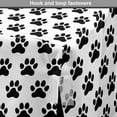 thumbnail image 4 of Paw Print Dog Crate Cover, Symmetric Continuous Pattern of Pet Lover Conceptual Animal Marks, Easy to Use Pet Kennel Cover for Dogs, 35" x 23" x 27", Charcoal Grey and White, by Ambesonne, 4 of 6