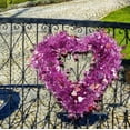 thumbnail image 3 of Valentine Heart Shaped Wreaths Purple Tinsel Heart Shaped Wreaths with Foil Hearts Love Hanging for Valentine's Day Wedding Front Door Wall Window Mantel Decor, 3 of 6