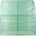 thumbnail image 6 of 3-Tier Lean-to Portable Greenhouse, 79"x39"x83" Heavy Duty Walk-in Garden House, Indoor Outdoor with Wire Shelves, 2 Roll-Up Zipper Doors, PE Weatherproof Cover & Steel Frame, 6 of 9