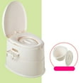 thumbnail image 1 of Inodoro portátil para adultos, inodoro de viaje, resistente al agua, soporte de papel higiénico extraíble, orinal resistente para exteriores, para Blanco shamjiam Baño portátil, 1 of 8