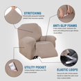 thumbnail image 2 of Super Stretch Recliner Couch Covers Chair Cover Form Fitted Non Slip Reclining Slipcovers for Standard Large Recliner, Soft Thick, 2 of 7