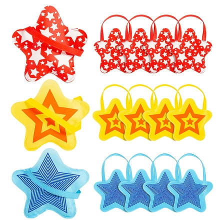 12" x 12" Medium Star-Shaped Nonwoven Tote Bags - 12 pieces