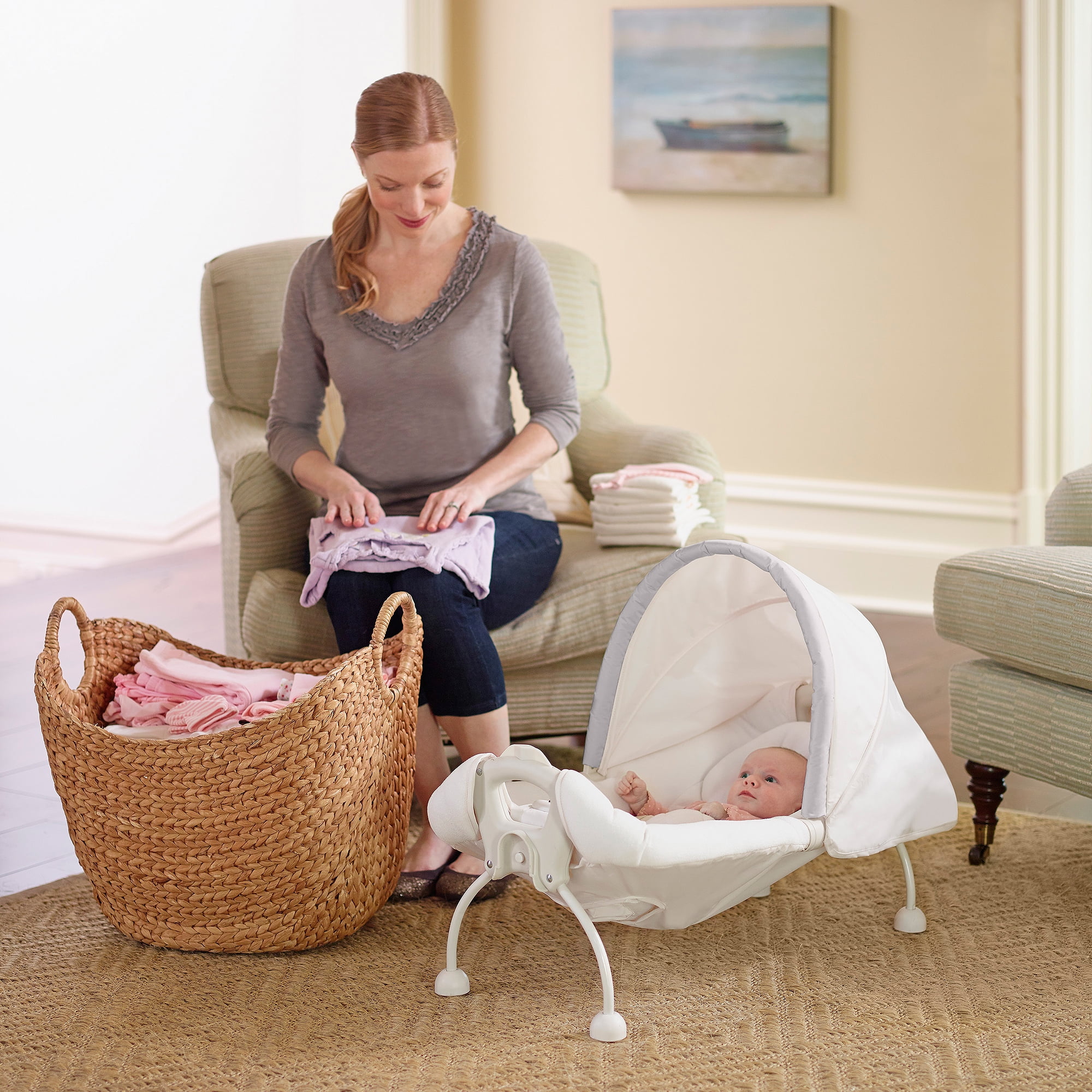 Graco Pack N Play Cuddle Cove Lx Playard With Vibrating Baby Seat Addison