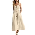 thumbnail image 2 of Tumotour Plus Size Summer Tank Dress for Women's Casual Sleeveless Strapless Beach Sundress Flowy A-Line Maxi Dress, 2 of 9