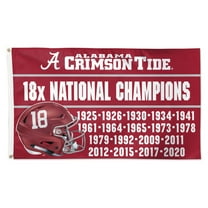 WinCraft Alabama Crimson Tide 3' x 5' Single-Sided Heritage Inspired Deluxe Milestone Flag