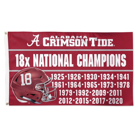 WinCraft Alabama Crimson Tide 3' x 5' Single-Sided Heritage Inspired Deluxe Milestone Flag