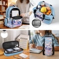thumbnail image 5 of Yspwyqan Backpack Set with Lunch Box Pencil Case Girls, 17 Inch 600D Polyester Lightweight Bookbags Large Capacity Musical Rainbow Cat Bag for School Elementary Middle, 5 of 7