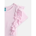 thumbnail image 2 of Wonder Nation Girls Cotton Top with Ruffle Sleeves, Sizes 4-18 & Plus, 2 of 3