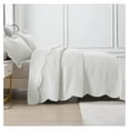 thumbnail image 3 of 3-Piece 100% Cotton Oversized Bedspread Lightweight Quilt Coverlet Embroidery Farmhouse Bedding Set TF (TX Soft White, Queen (100"x106")), 3 of 6