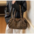 thumbnail image 2 of KKLDOGS Leopard Print Canvas Duffle Bag, Large Capacity Casual Weekender Shoulder Handbag for Travel & Daily Use, 2 of 8