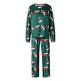 thumbnail image 4 of Cnbwig Christmas Pajama Sets for Womens Cozy Sleepwear Two Piece Outfit with Long Sleeve Top and Pants Nightwear Loose Women's Pjs Suits C-White XXL, 4 of 9