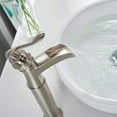 thumbnail image 6 of Brushed Nickel Single Handle Bathroom Sink Faucet Waterfall Vessel Mixer w/Drain, 6 of 8