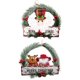 thumbnail image 1 of Coronas navideñas de pino para la puerta principal Decoración navideña interior para el hogar Flocada con decoraciones mixtas, corona de vegetación navideña con piñas, rojo Kuyhfg Bienvenido a Kuyhfg, 1 of 5