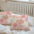 thumbnail image 5 of Coastal Ocean Coral Outdoor Pillow Covers Pack of 2 Red Pink Theme Pattern Waterproof Throw Pillow Covers Decorative Cushion Cases for Patio Garden Tent Balcony Couch 20x20 inch, 5 of 8