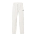 thumbnail image 5 of Dmsael Boys Corduroy Casual Pants Fashion Loose Fit Wide Leg Pants Straight Sweatpants Elastic Waist Drawstring (White,11-12 Years), 5 of 6