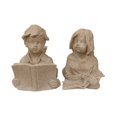 thumbnail image 2 of Estatua de lectura para niños, escultura de lector de libros, figura de lectura, piedra arenisca coleccionable, adorno creativo, arte para decoración Niño y niña, 2 of 9