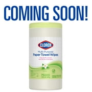 Clorox Multi-Purpose Paper Towel Cleaner Wipes, Jasmine Scent, 75 Count